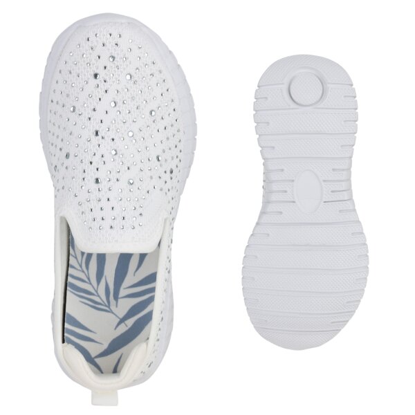 Stiefelparadies Damen Slip Ons in Weiss Zeitbegrenzte Promotion