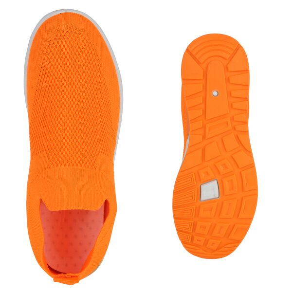 Stiefelparadies Damen Slip Ons in Hellgrau Fabrikpreis