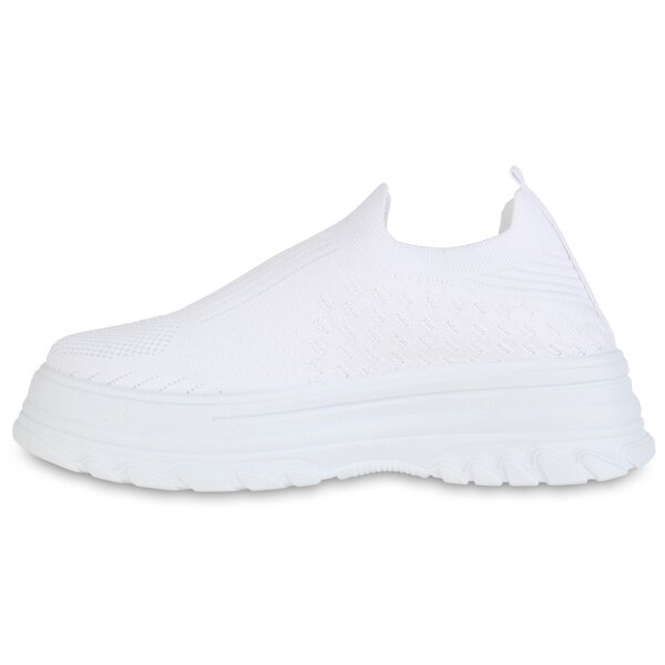Stiefelparadies Damen Slip Ons in Weiss Günstig kaufen