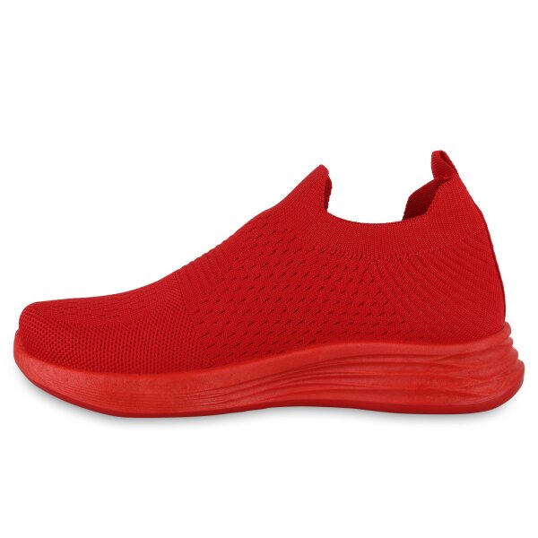 Stiefelparadies Damen Slip Ons in Rot Rot Preisnachlass