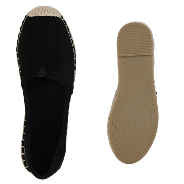 Stiefelparadies Damen Espadrilles in Schwarz Riesige Ersparnisse