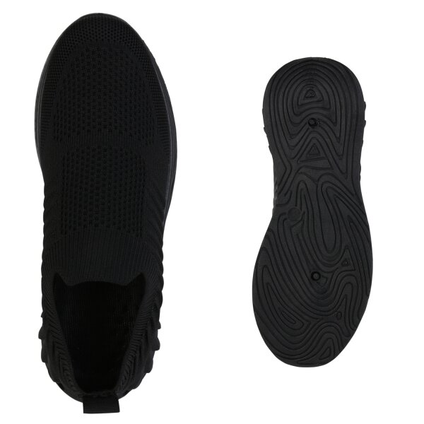 Stiefelparadies Damen Slip Ons in Schwarz Bis zu 50% Rabatt