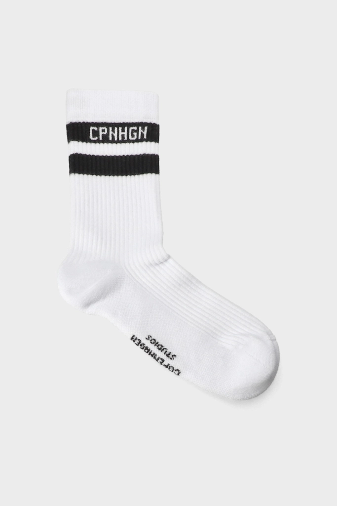 Studio Copenhagen CPH SOCKS 3 cotton blend white/black 50% Rabatt mit kostenlosem Versand
