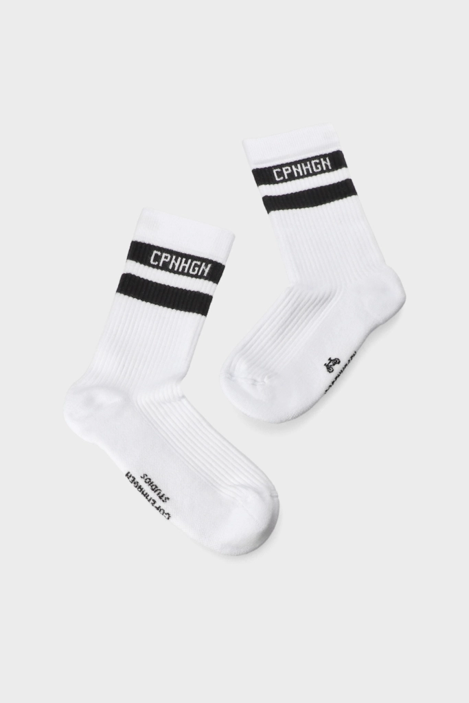 Studio Copenhagen CPH SOCKS 3 cotton blend white/black 50% Rabatt mit kostenlosem Versand