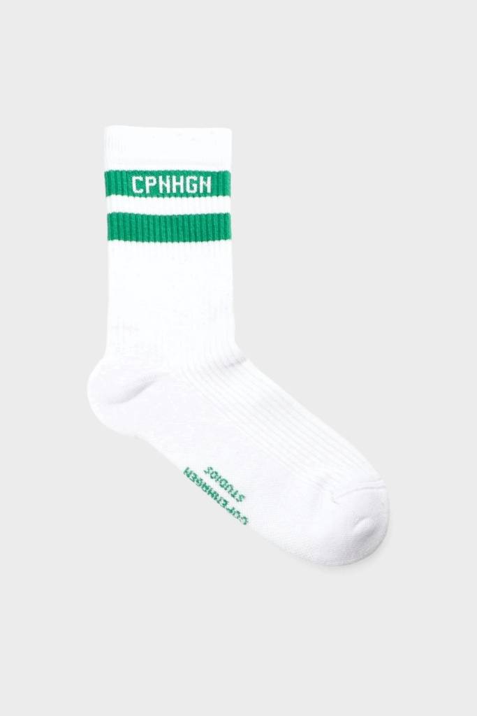 Studio Copenhagen CPH SOCKS 3 cotton blend white/green Clearance-Verkauf