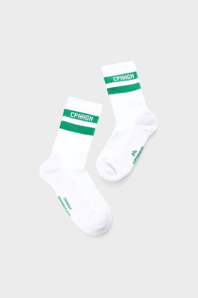 Studio Copenhagen CPH SOCKS 3 cotton blend white/green Clearance-Verkauf