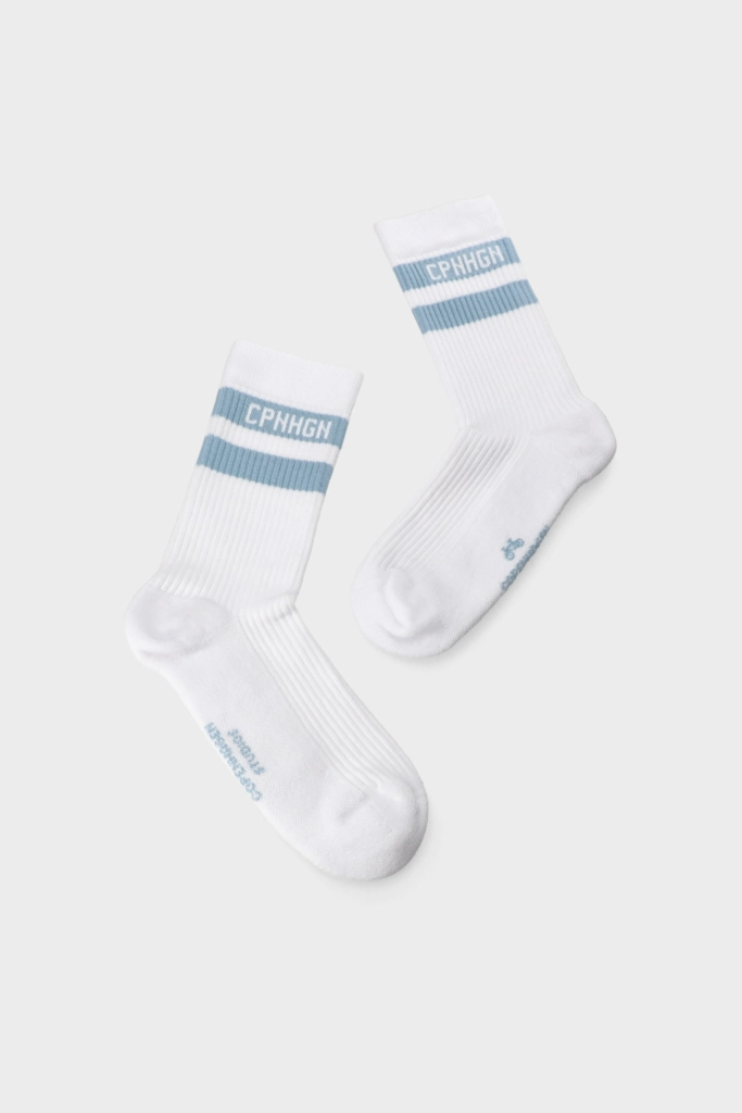 Studio Copenhagen CPH SOCKS 3 cotton blend white/light blue 50% Rabatt für begrenzte Zeit