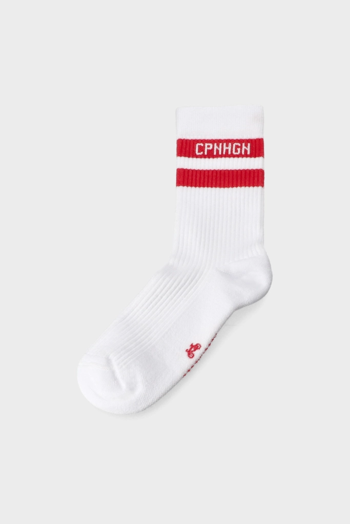 Studio Copenhagen CPH SOCKS 3 cotton blend white/red 2025