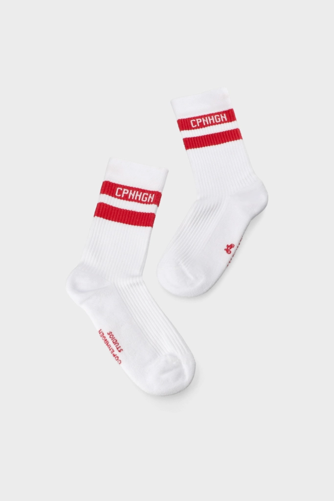 Studio Copenhagen CPH SOCKS 3 cotton blend white/red 2025