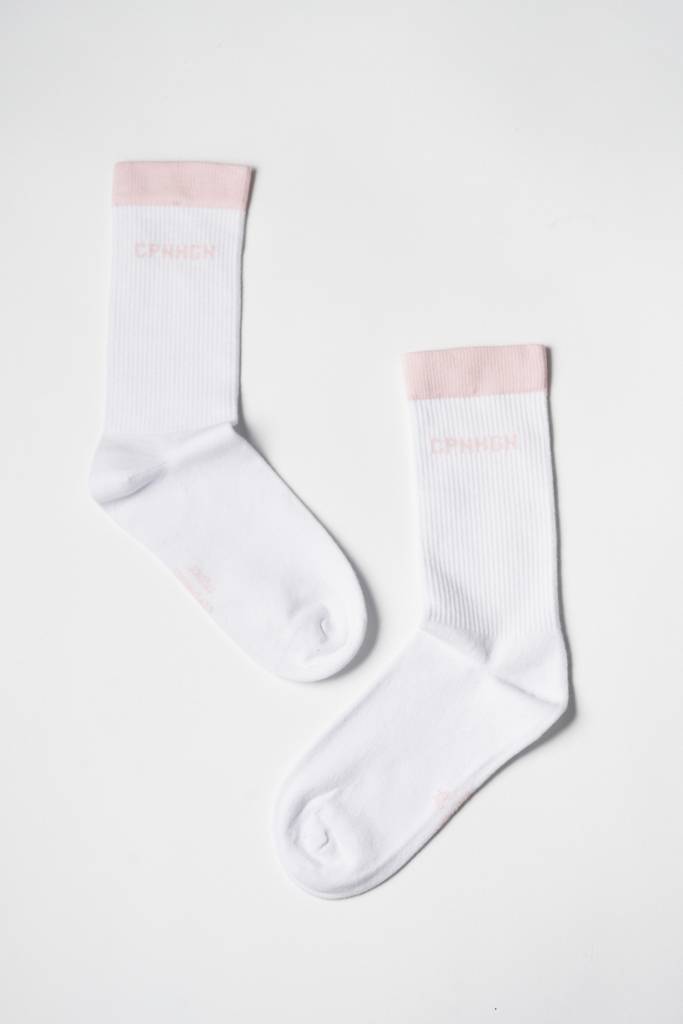 Studio Copenhagen CPH SOCKS 2 cotton blend white/light rose im Angebot
